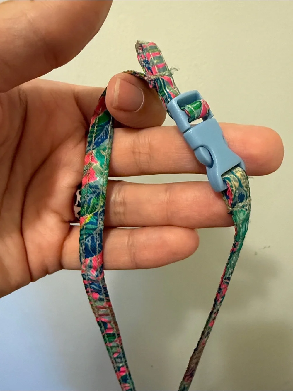 Lilly Pulitzer Pink & Teal Floral ID Lanyard Holder